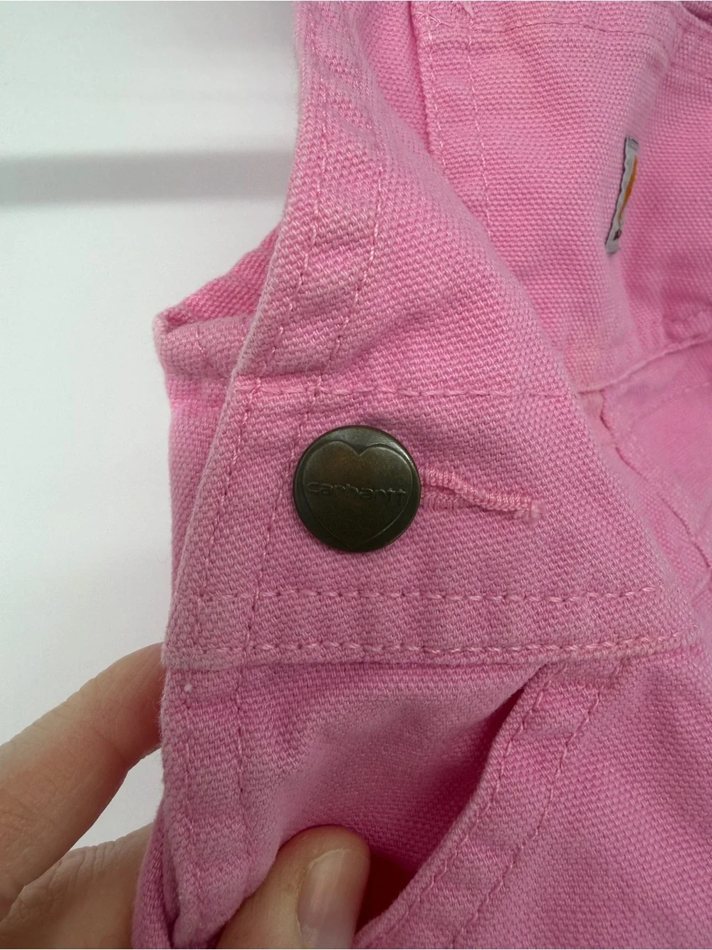 Carhartt size 6 month baby coveralls- pink